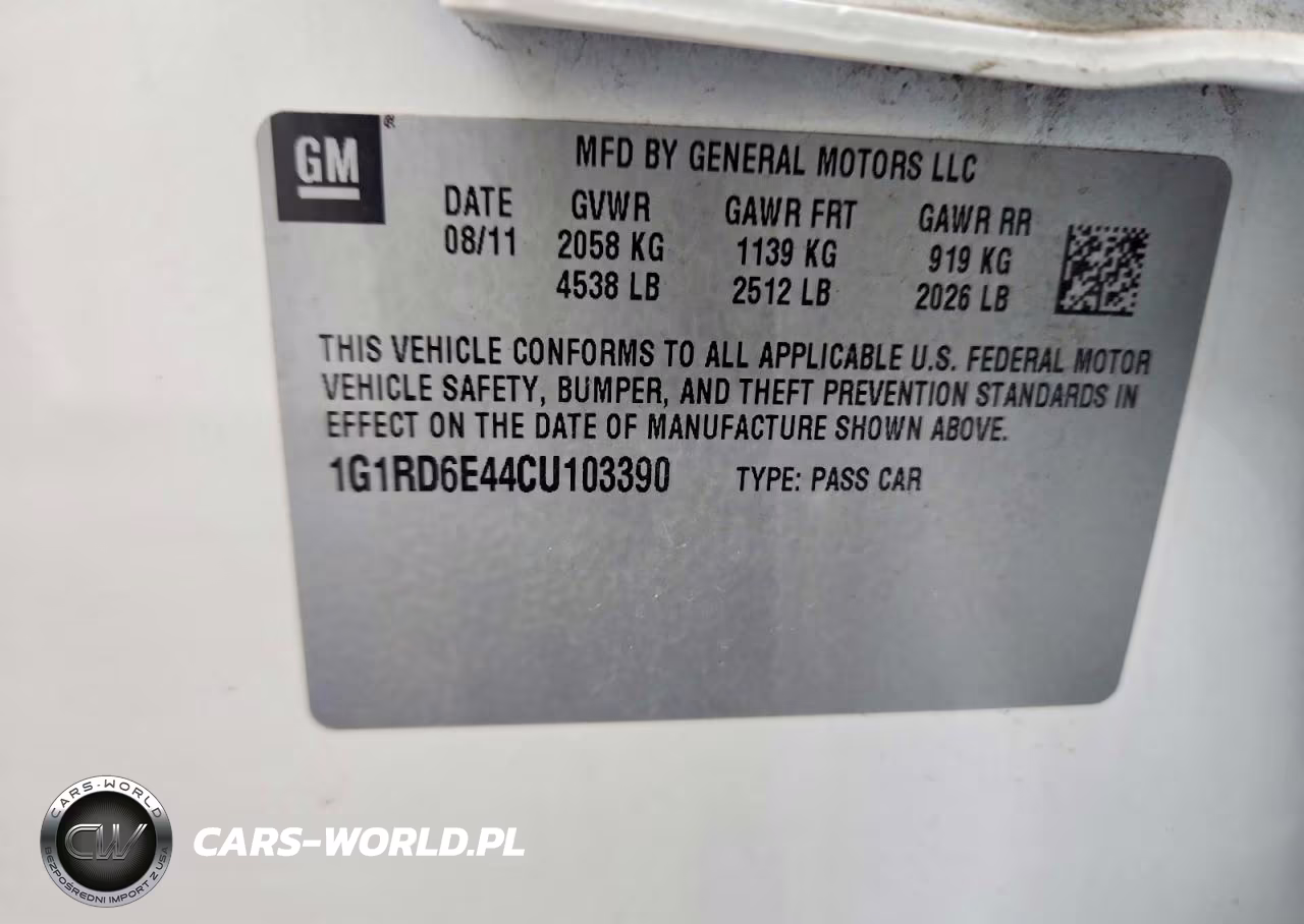 2012 Chevrolet Volt VIN:1G1RD6E44CU103390 - 13