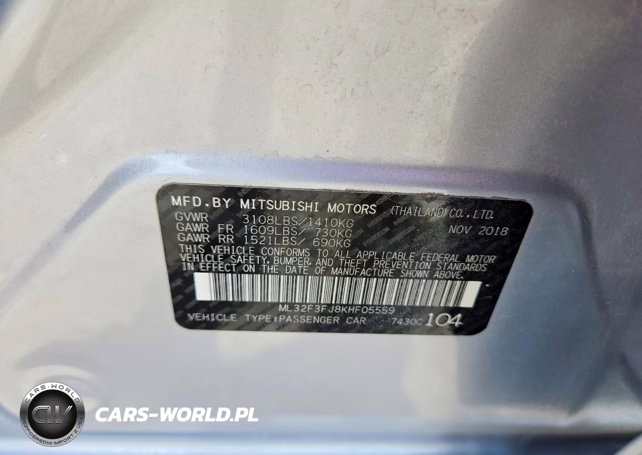 2019 Mitsubishi Mirage G4 Es VIN:ML32F3FJ8KHF05559 - 12