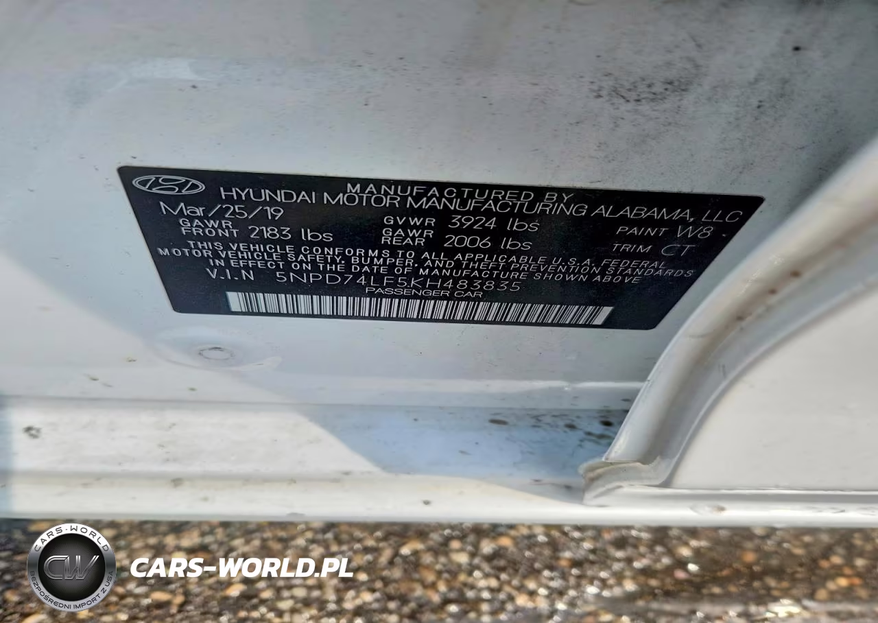 2019 Hyundai Elantra Se VIN:5NPD74LF5KH483835 - 12