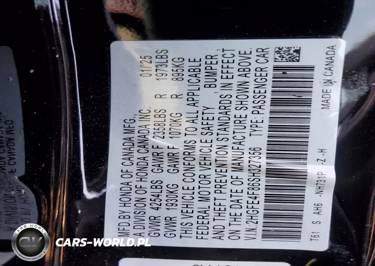 2025 Honda Civic Sport VIN:2HGFE4F86SH327356 - 12