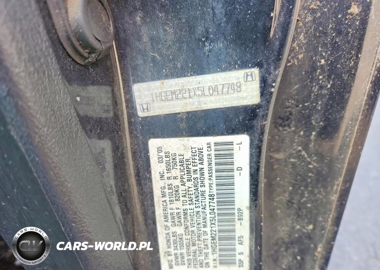 2022 Honda Civic Dx Vp VIN:1HGEM221X5L047748 - 12