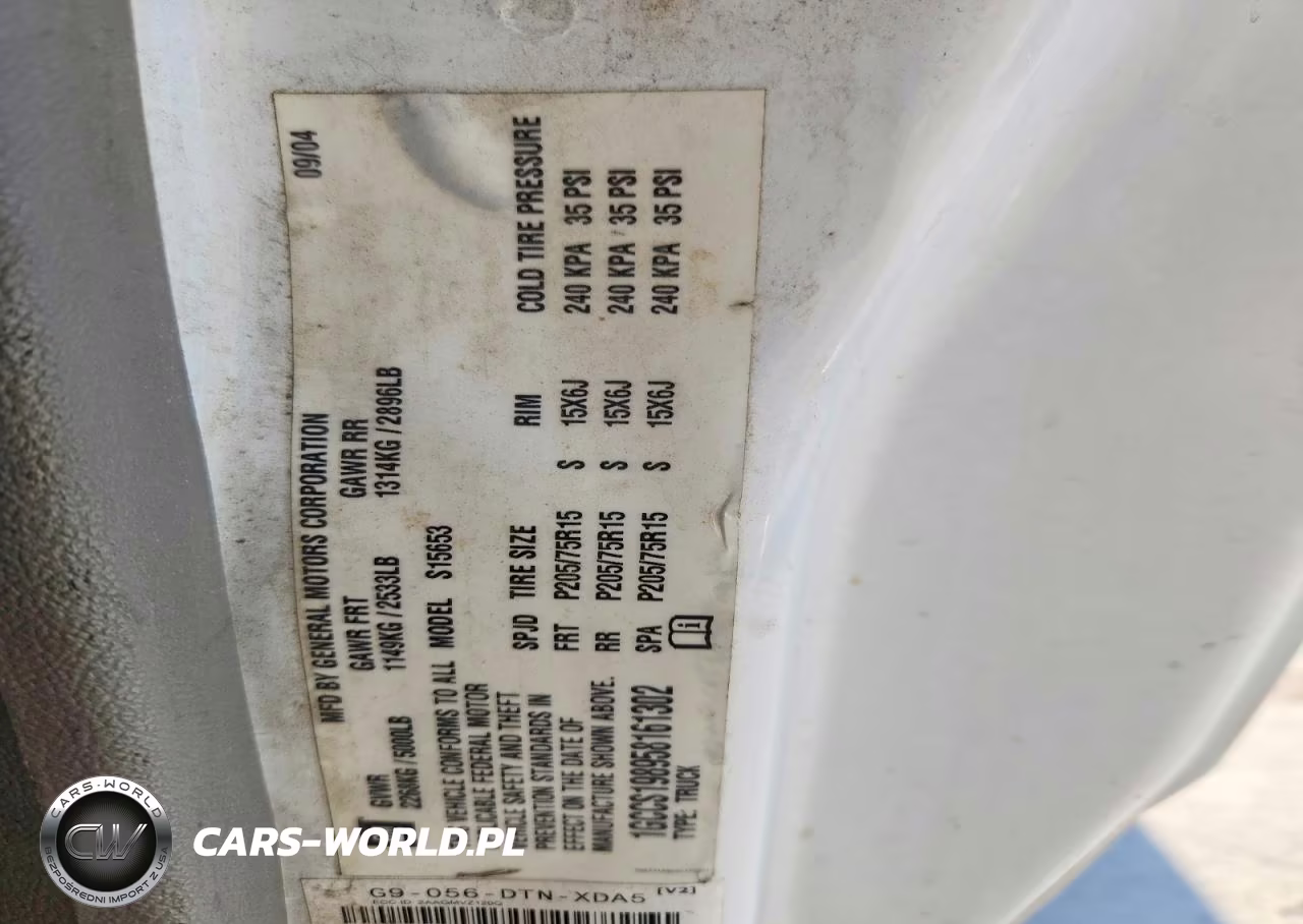 2005 Chevrolet Colorado VIN:1GCCS198958161302 - 12