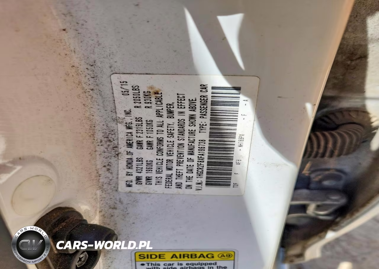 2015 Honda Accord Exl VIN:1HGCR2F8XFA196738 - 13