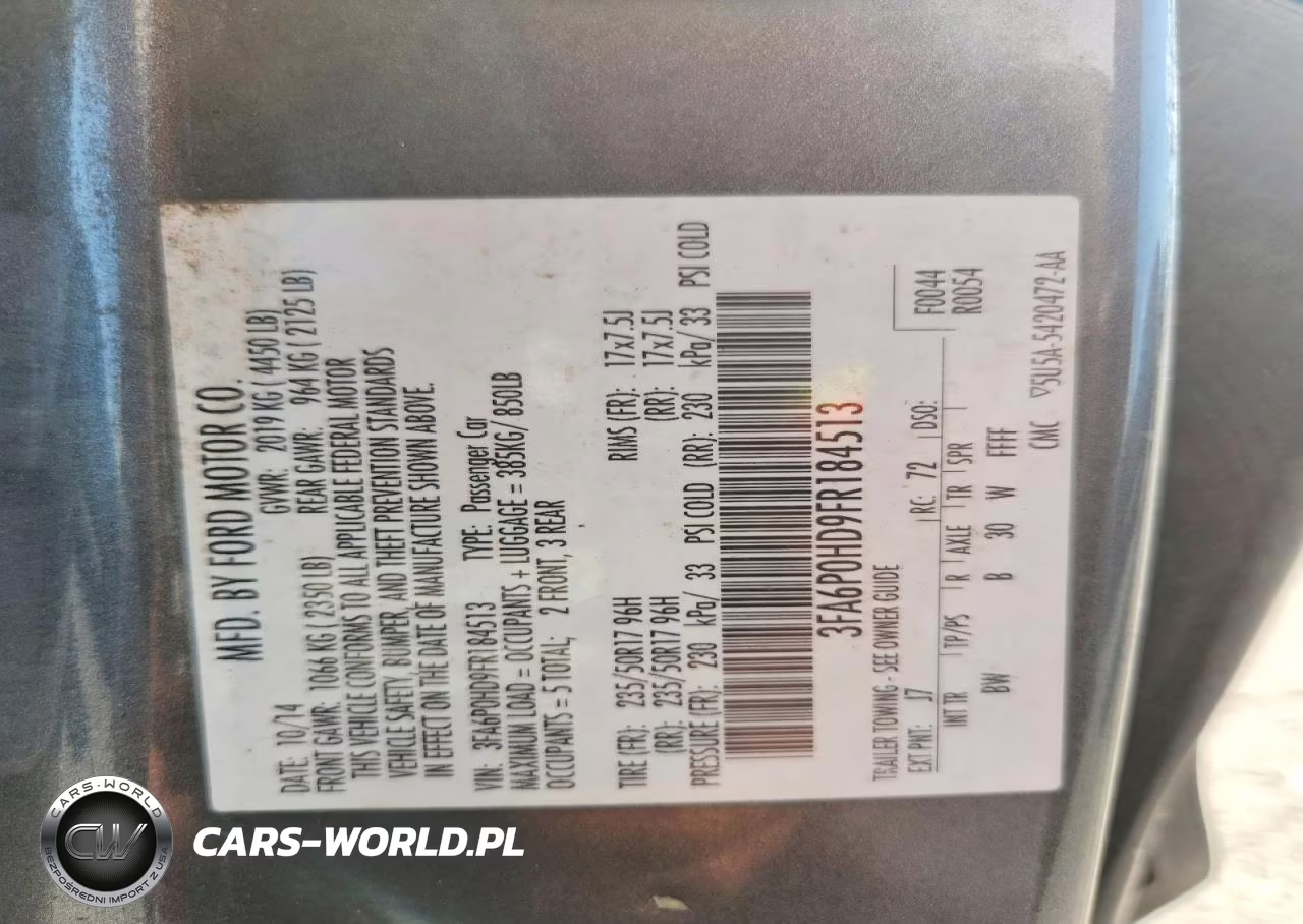 2015 Ford Fusion Se VIN:3FA6P0HD9FR184513 - 12