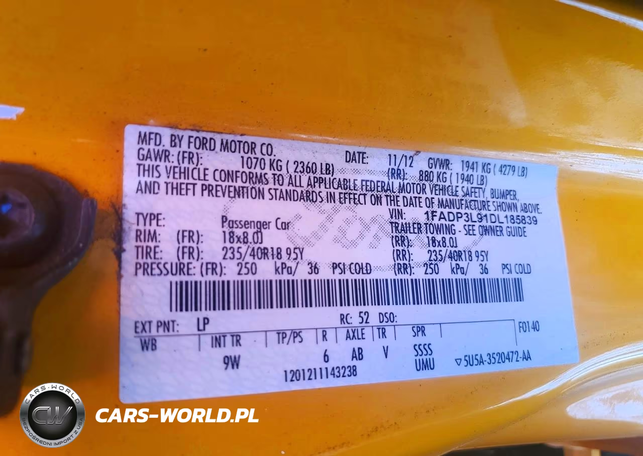 2013 Ford Focus St VIN:1FADP3L91DL185839 - 13
