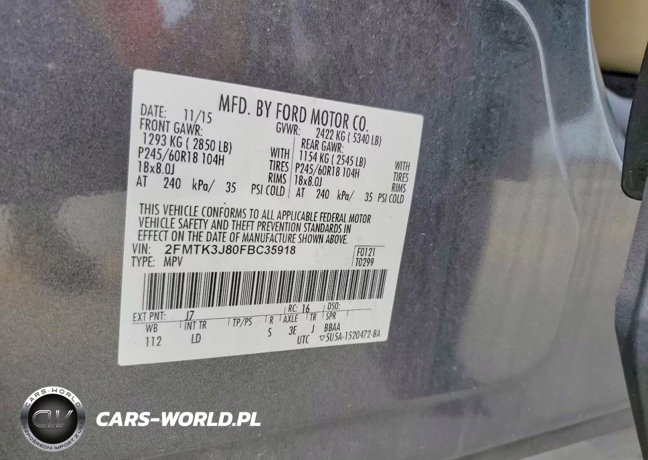 2015 Ford Edge Sel VIN:2FMTK3J80FBC35918 - 14