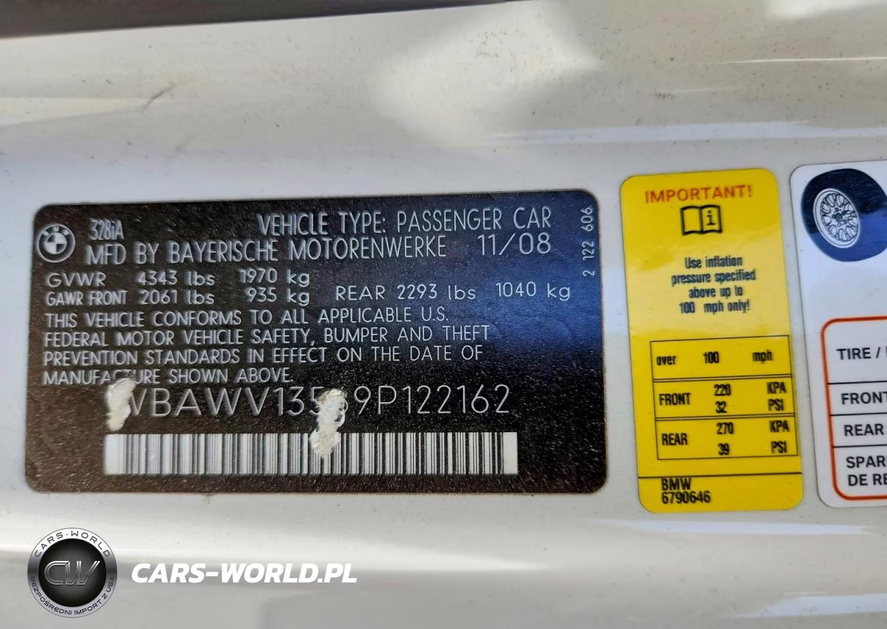 2009 BMW 328 I Sulev VIN:WBAWV13569P122162 - 13