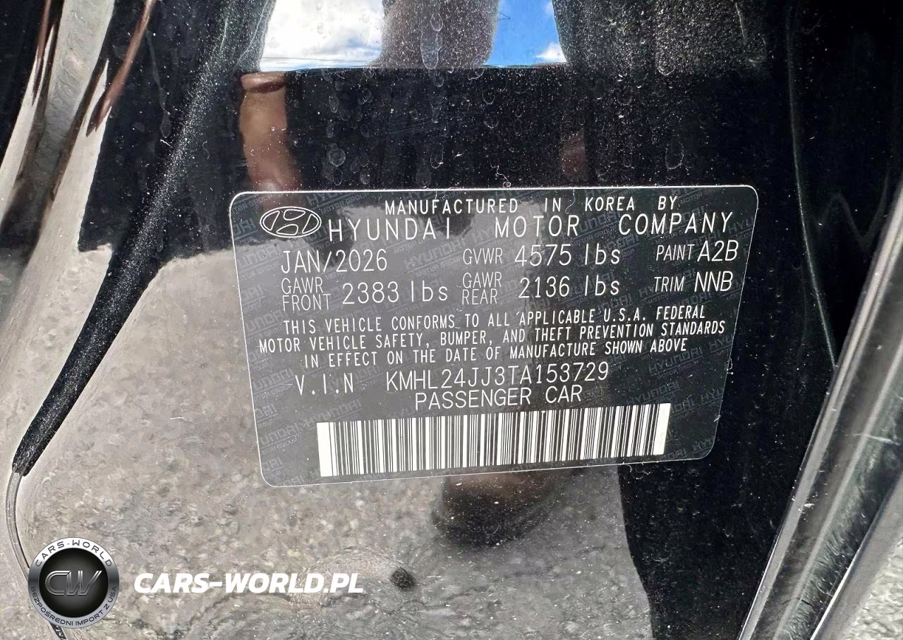 2026 Hyundai Sonata Hybrid Blue VIN:KMHL24JJ3TA153729 - 10