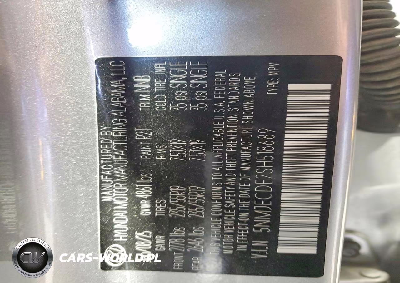 2025 Hyundai Tucson Limited VIN:5NMJECDE2SH518689 - 13