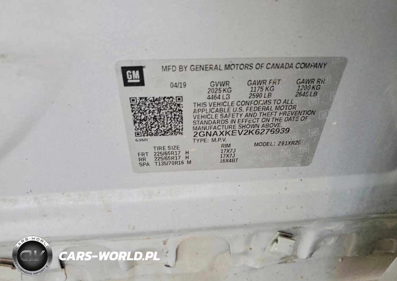 2019 Chevrolet Equinox Lt VIN:2GNAXKEV2K6276939 - 13