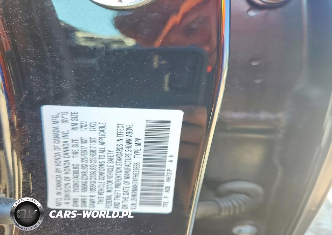 2015 Honda Cr-V Exl VIN:2HKRM4H74FH633696 - 13