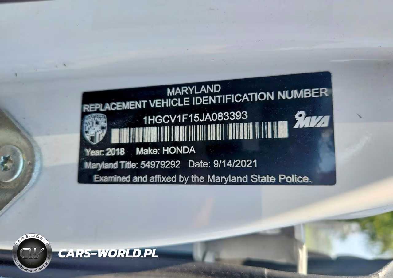 2018 Honda Accord Lx VIN:1HGCV1F15JA083393 - 12