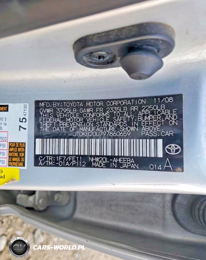 2009 Toyota Prius Base VIN:JTDKB20U797860659 - 12