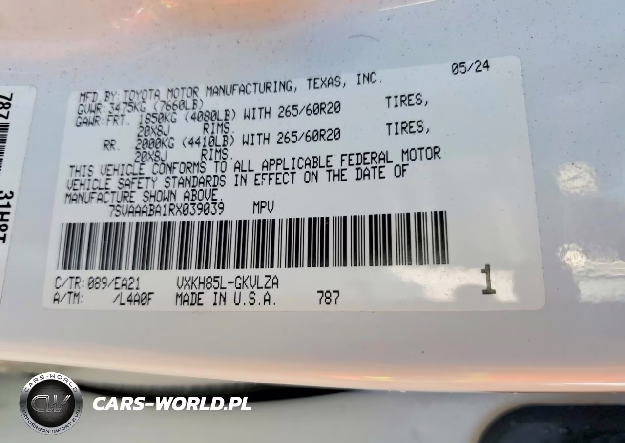 2024 Toyota Sequoia Limited VIN:7SVAAABA1RX039039 - 13