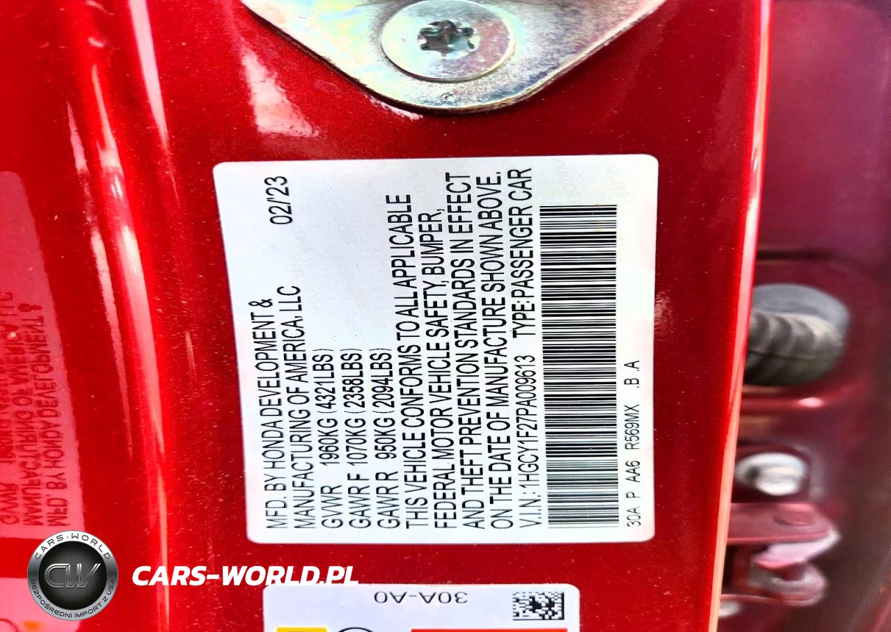 2023 Honda Accord Lx VIN:1HGCY1F27PA009613 - 12