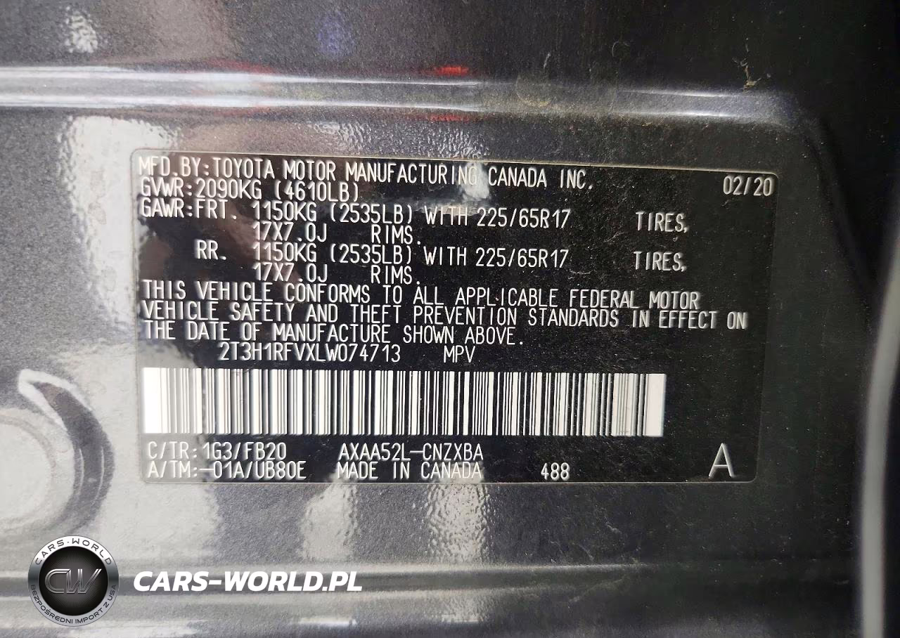 2020 Toyota Rav4 Le VIN:2T3H1RFVXLW074713 - 14