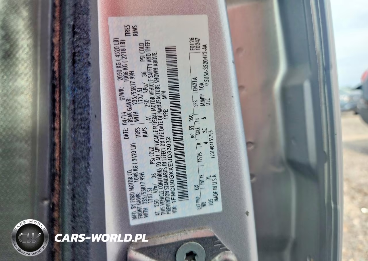 2014 Ford Escape Se VIN:1FMCU0GXXEUD33032 - 12