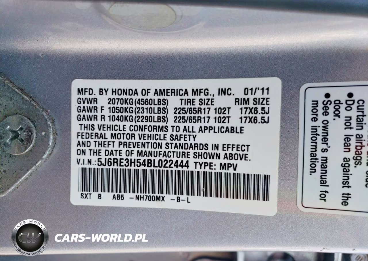 2011 Honda Cr-V Ex VIN:5J6RE3H54BL022444 - 12