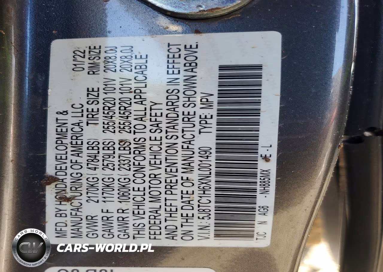 2022 Acura Rdx A-Spec VIN:5J8TC1H6XNL001490 - 13