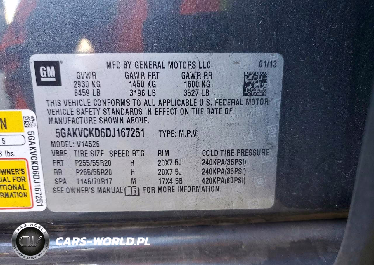 2013 Buick Enclave VIN:5GAKVCKD6DJ167251 - 12