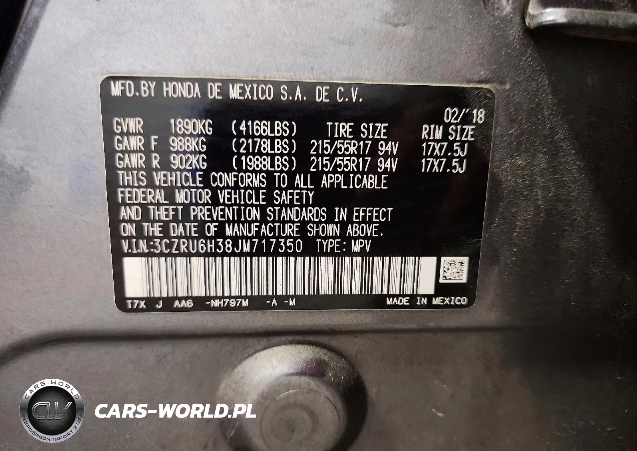 2018 Honda Hr-V Lx VIN:3CZRU6H38JM717350 - 14