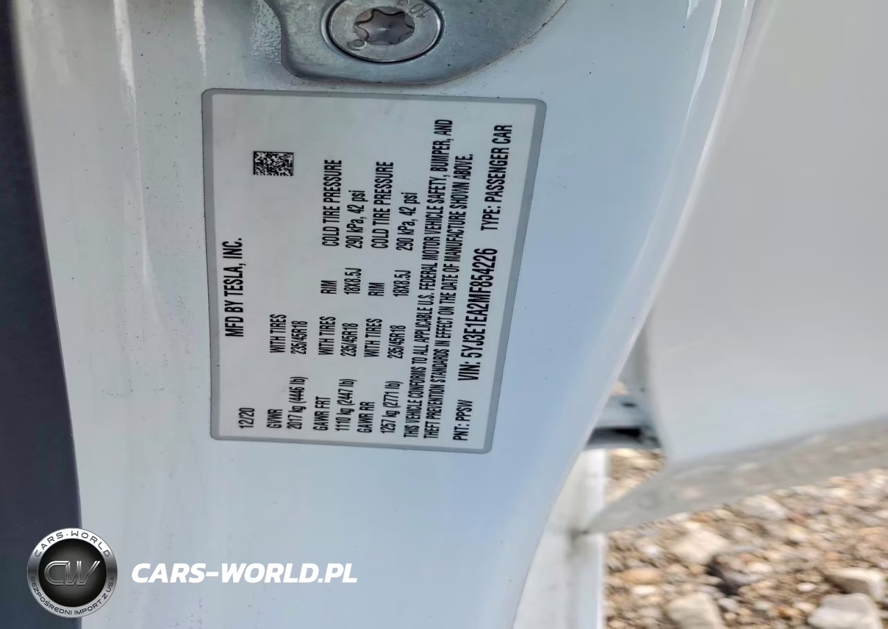 2021 Tesla Model 3 VIN:5YJ3E1EA2MF854226 - 12