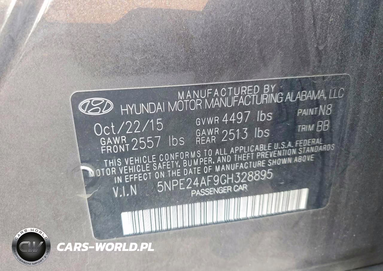 2016 Hyundai Sonata Se VIN:5NPE24AF9GH328895 - 12