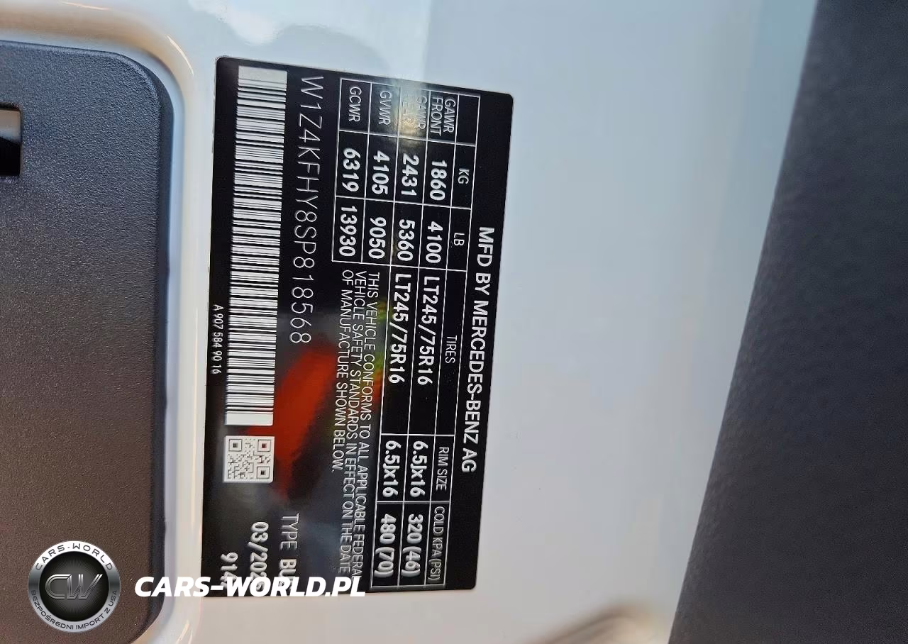 2025 Mercedes-Benz Sprinter 2500 VIN:W1Z4KFHY8SP818568 - 13