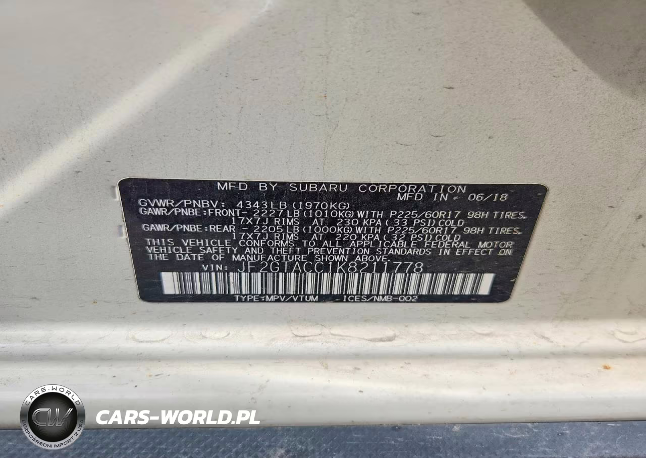 2019 Subaru Crosstrek Premium VIN:JF2GTACC1K8211778 - 13