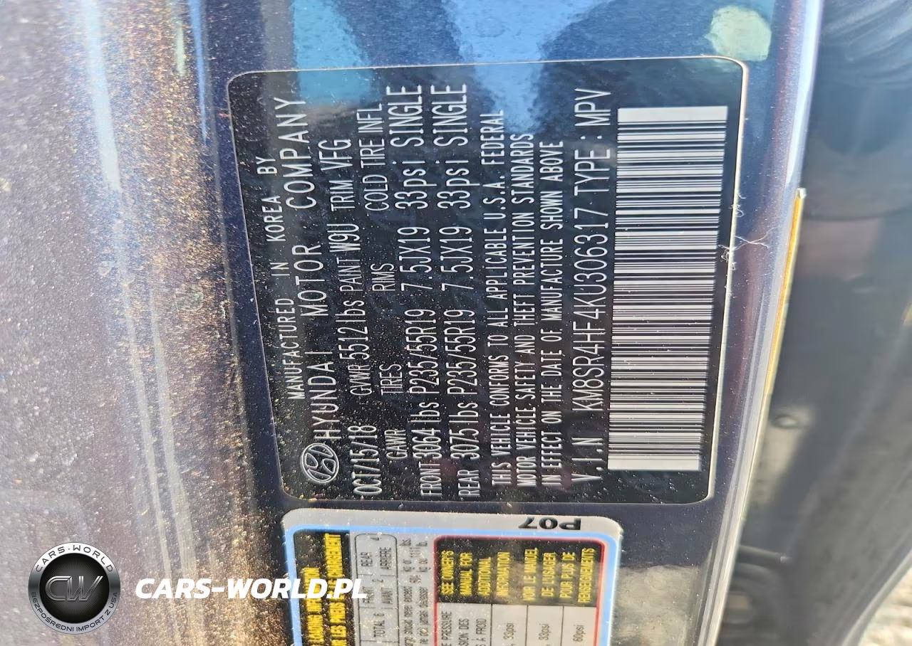 2019 Hyundai Santa Fe Xl Limited Ultimate VIN:KM8SR4HF4KU306317 - 13