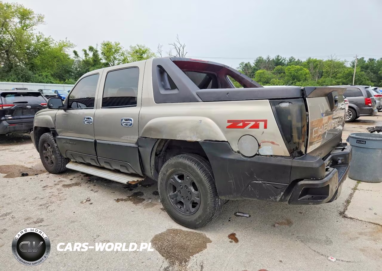 2002 Chevrolet Avalanche K1500 VIN:3GNEK13T12G221012 - 2