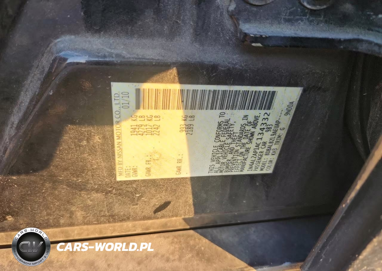 2010 Nissan Altima 2.5 VIN:1N4AL2AP1AC134332 - 12