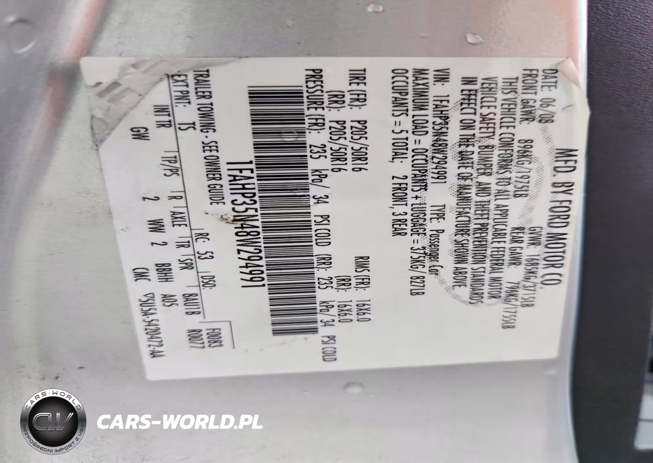 2008 Ford Focus Se VIN:1FAHP35N48W294991 - 12