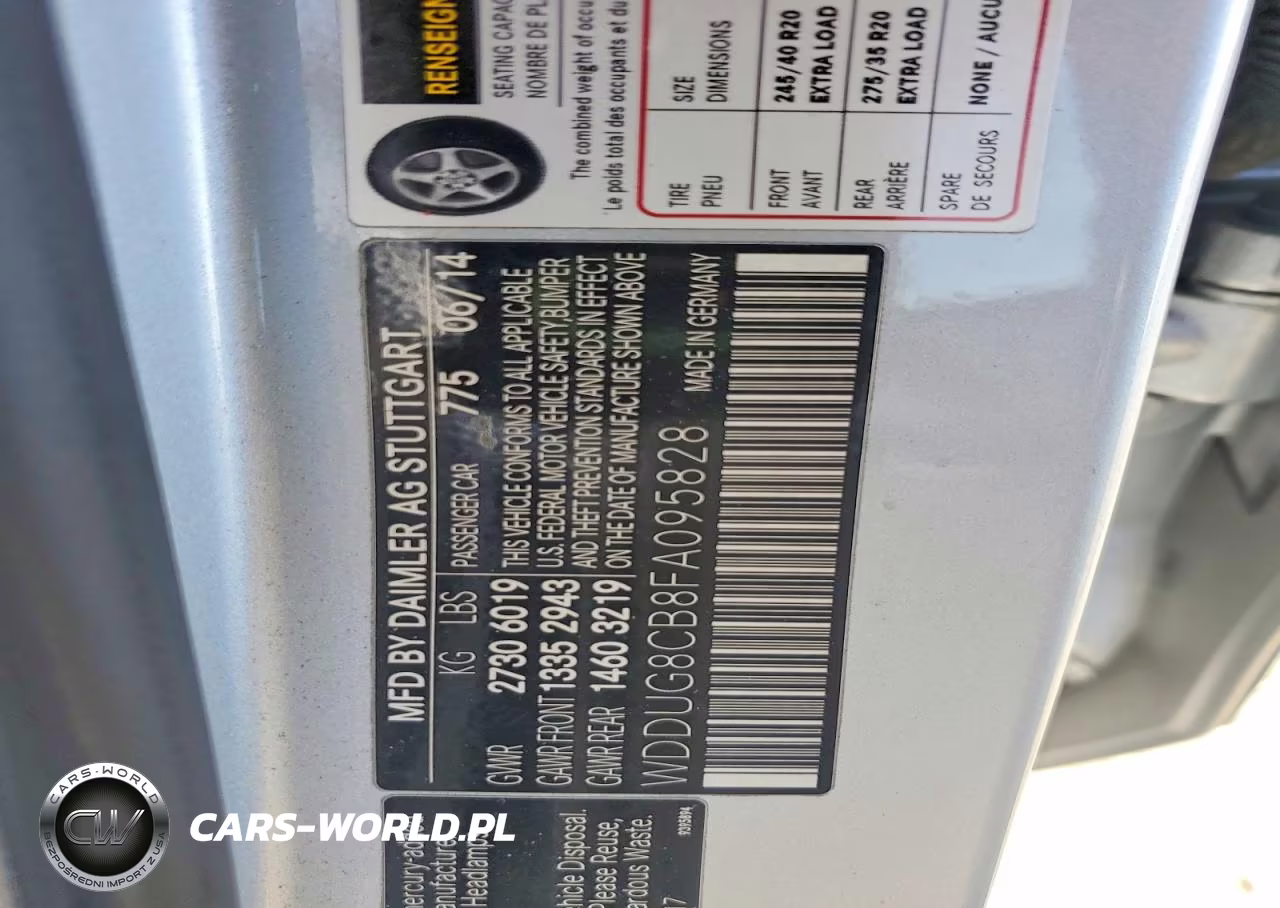 2015 Mercedes-Benz S 550 VIN:WDDUG8CB8FA095828 - 12