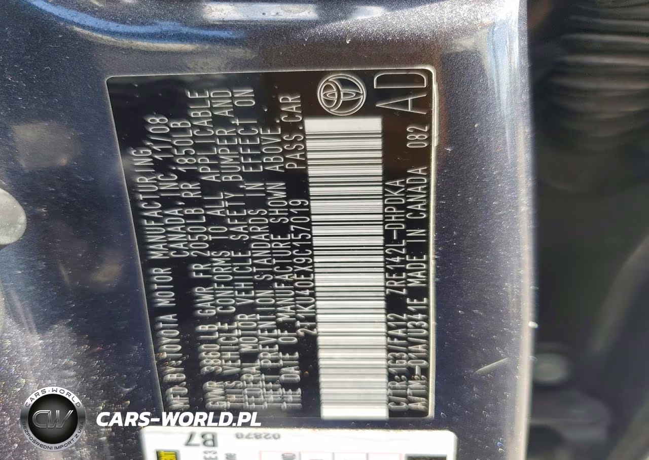 2009 Toyota Matrix Base VIN:2T1KU40EX9C157019 - 12