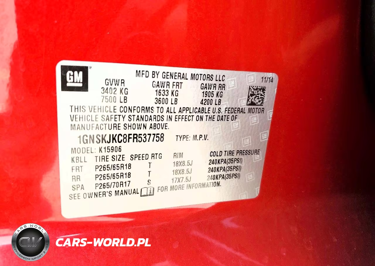 2015 Chevrolet Suburban K1500 Lt VIN:1GNSKJKC8FR537758 - 13