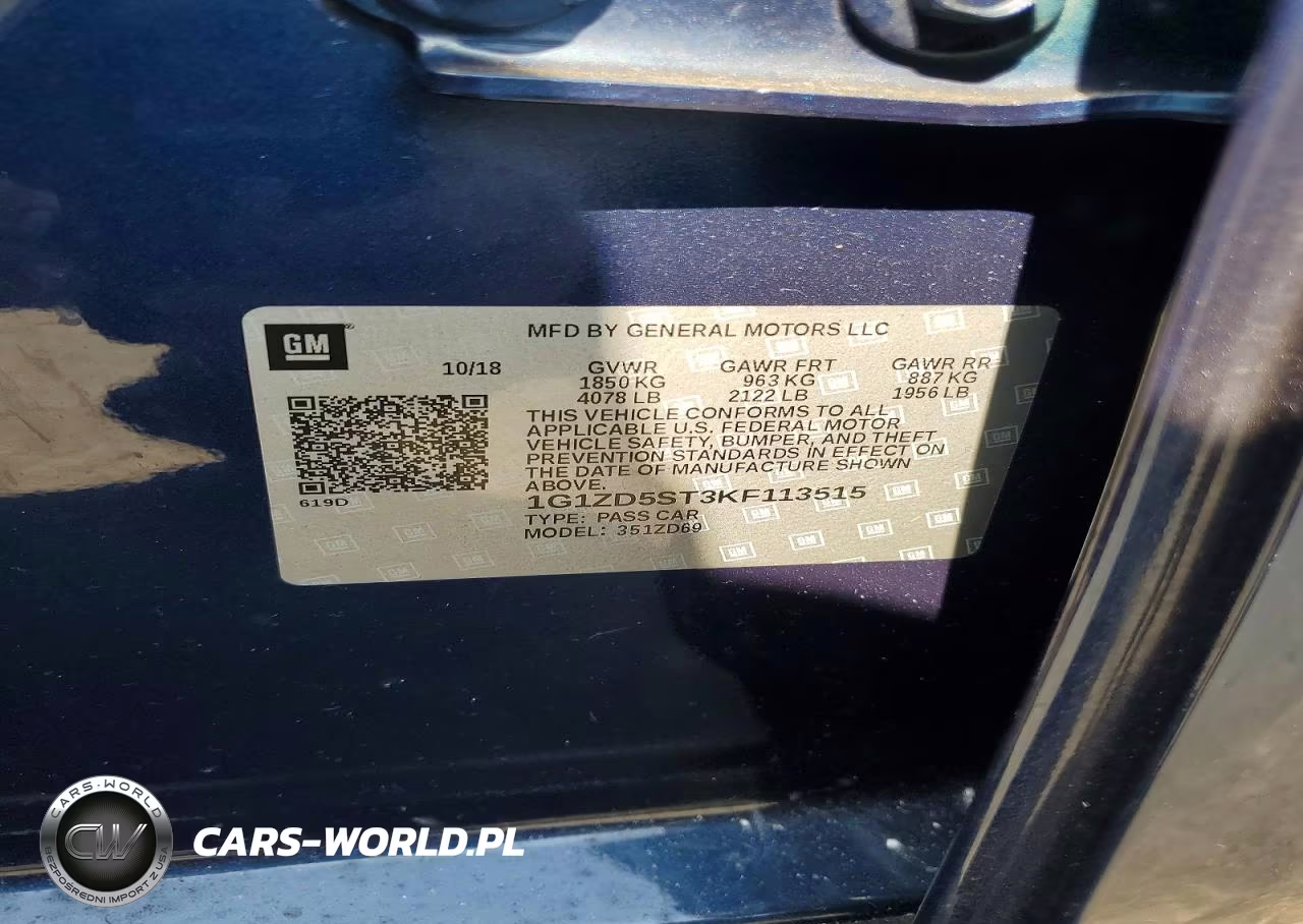 2019 Chevrolet Malibu Lt VIN:1G1ZD5ST3KF113515 - 12