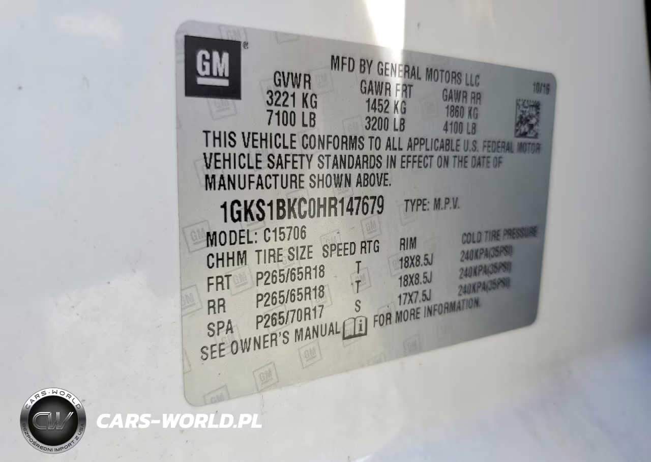 2017 GMC Yukon Slt VIN:1GKS1BKC0HR147679 - 14