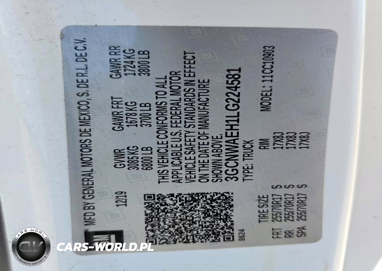 2020 Chevrolet Silverado C1500 VIN:3GCNWAEH1LG224581 - 12