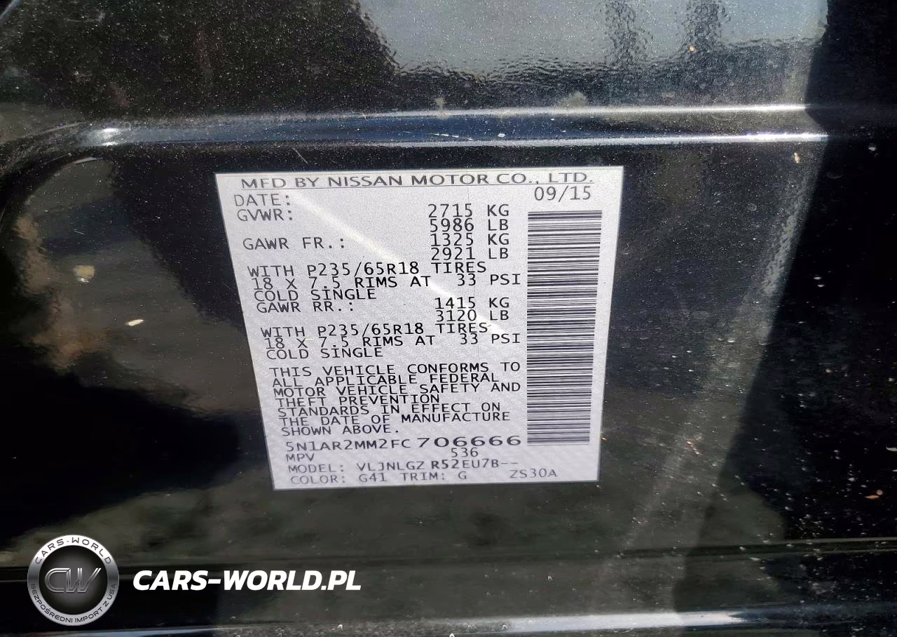 2015 Nissan Pathfinder Sl VIN:5N1AR2MM2FC706666 - 13