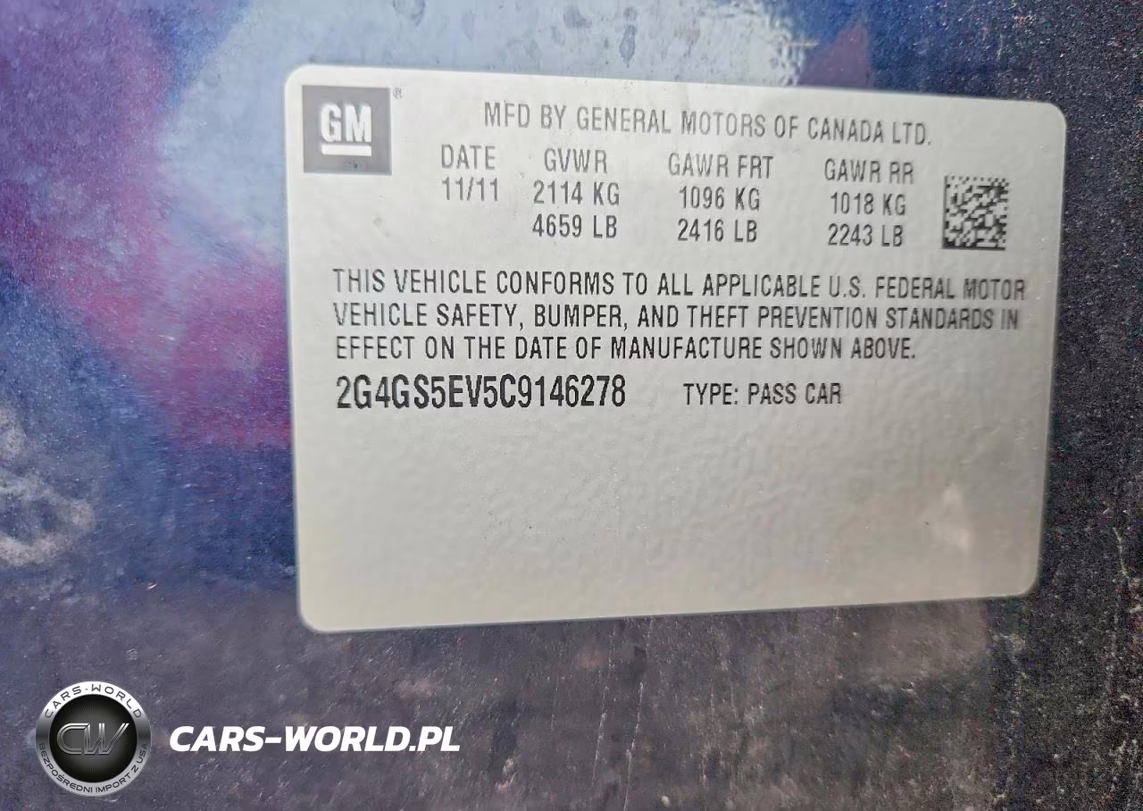 2012 Buick Regal Premium VIN:2G4GS5EV5C9146278 - 12