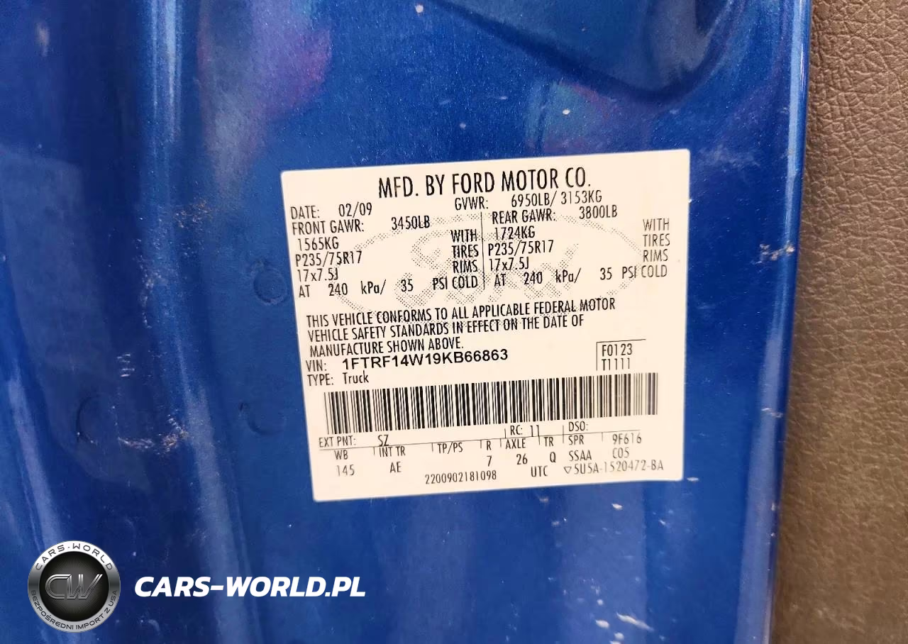 2009 Ford F150 VIN:1FTRF14W19KB66863 - 13