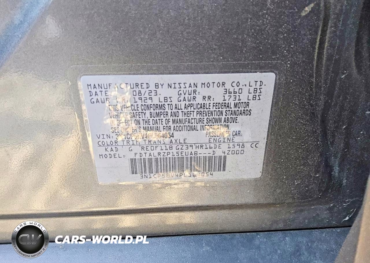 2023 Nissan Kicks S VIN:3N1CP5BV4PL564054 - 13