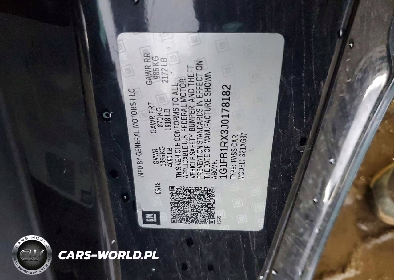 2018 Chevrolet Camaro Lt VIN:1G1FB1RX3J0178182 - 12
