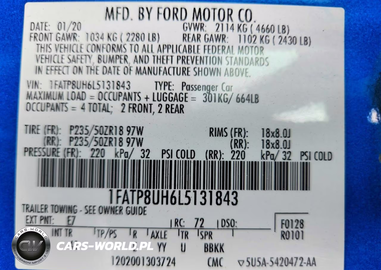 2020 Ford Mustang VIN:1FATP8UH6L5131843 - 13