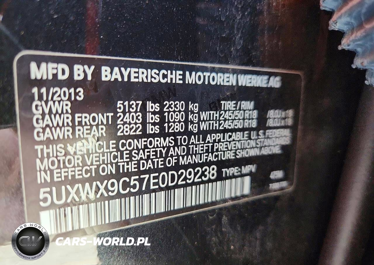 2014 BMW X3 xDrive28I VIN:5UXWX9C57E0D29238 - 13