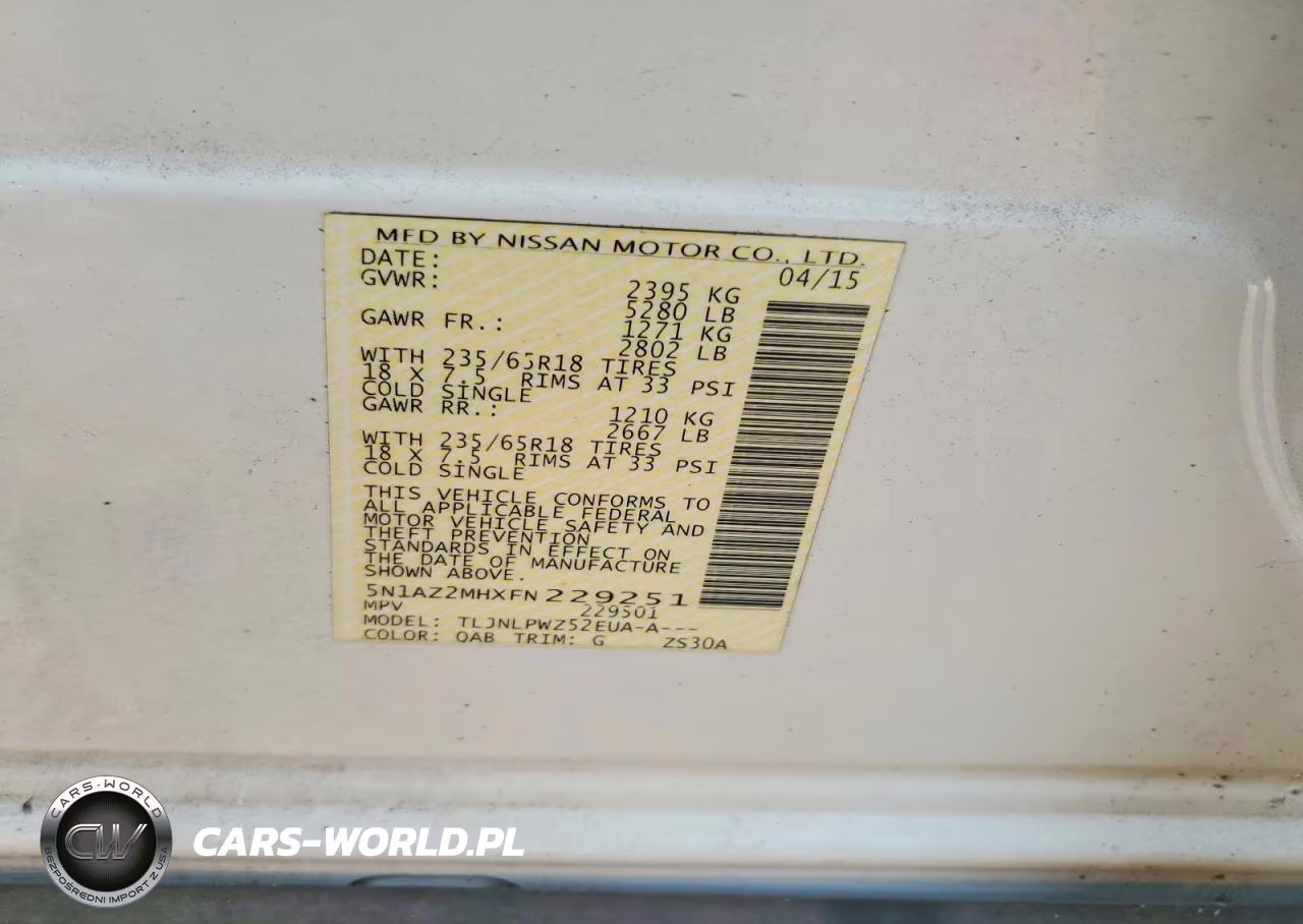 2015 Nissan Murano S VIN:5N1AZ2MHXFN229251 - 13