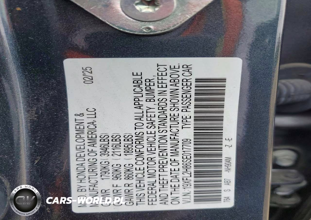 2025 Honda Civic Sport VIN:19XFL2H86SE017709 - 13
