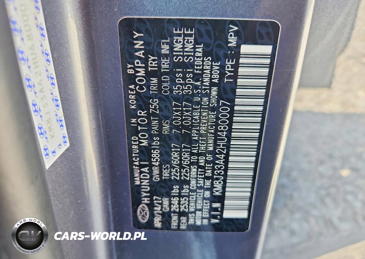 2017 Hyundai Tucson Se Plus VIN:KM8J33A42HU480007 - 13