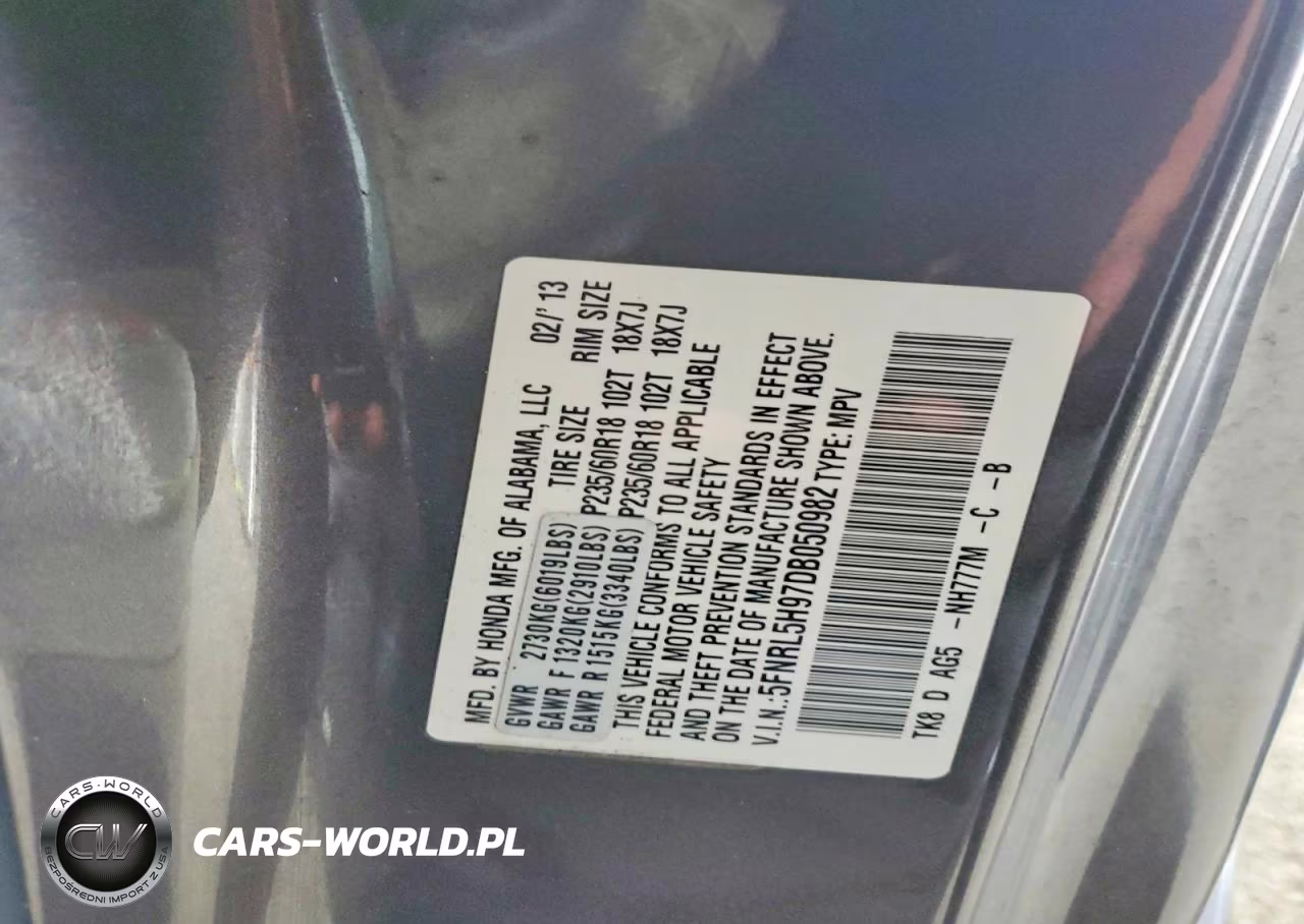2013 Honda Odyssey Touring VIN:5FNRL5H97DB050982 - 13